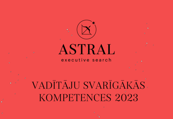 Vadītāju svarīgākās kompetences 2023. gadā