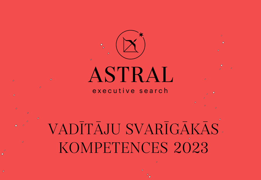 Vadītāju svarīgākās kompetences 2023. gadā