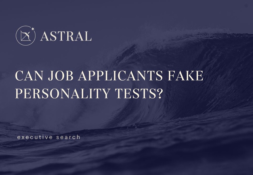 Can job applicants fake personality tests?