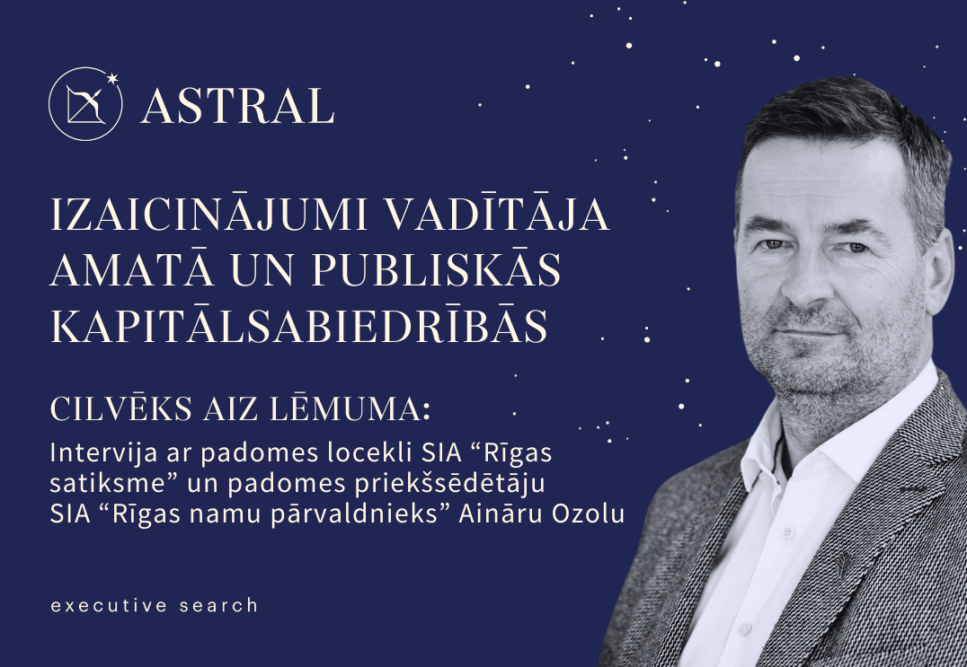 CILVĒKS AIZ LĒMUMA: padomes loceklis un priekšsēdētājs Ainārs Ozols