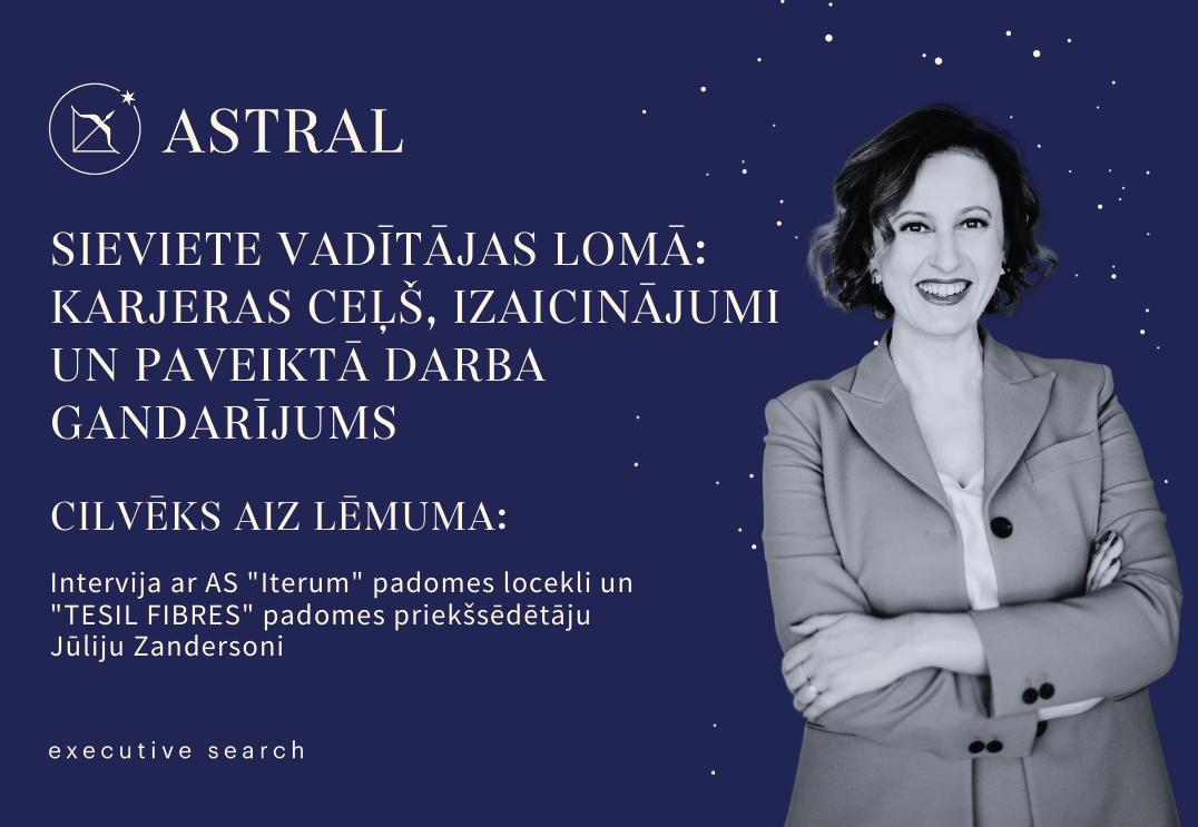 CILVĒKS AIZ LĒMUMA: vadītāja Jūlija Zandersone