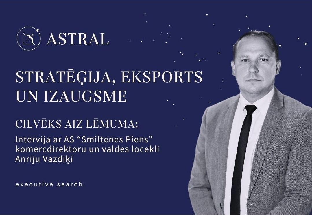 CILVĒKS AIZ LĒMUMA: komercdirektors un valdes loceklis Anrijs Vazdiķis