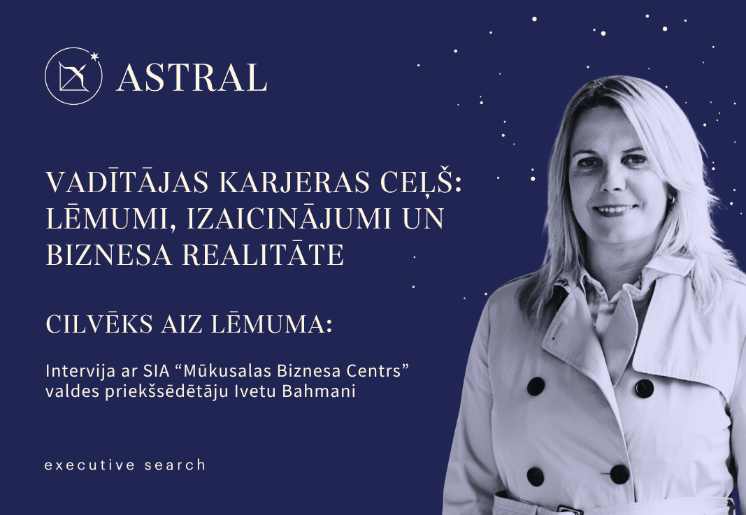 CILVĒKS AIZ LĒMUMA: Iveta Bahmane, valdes priekšsēdētāja SIA “Mūkusalas Biznesa Centrs”