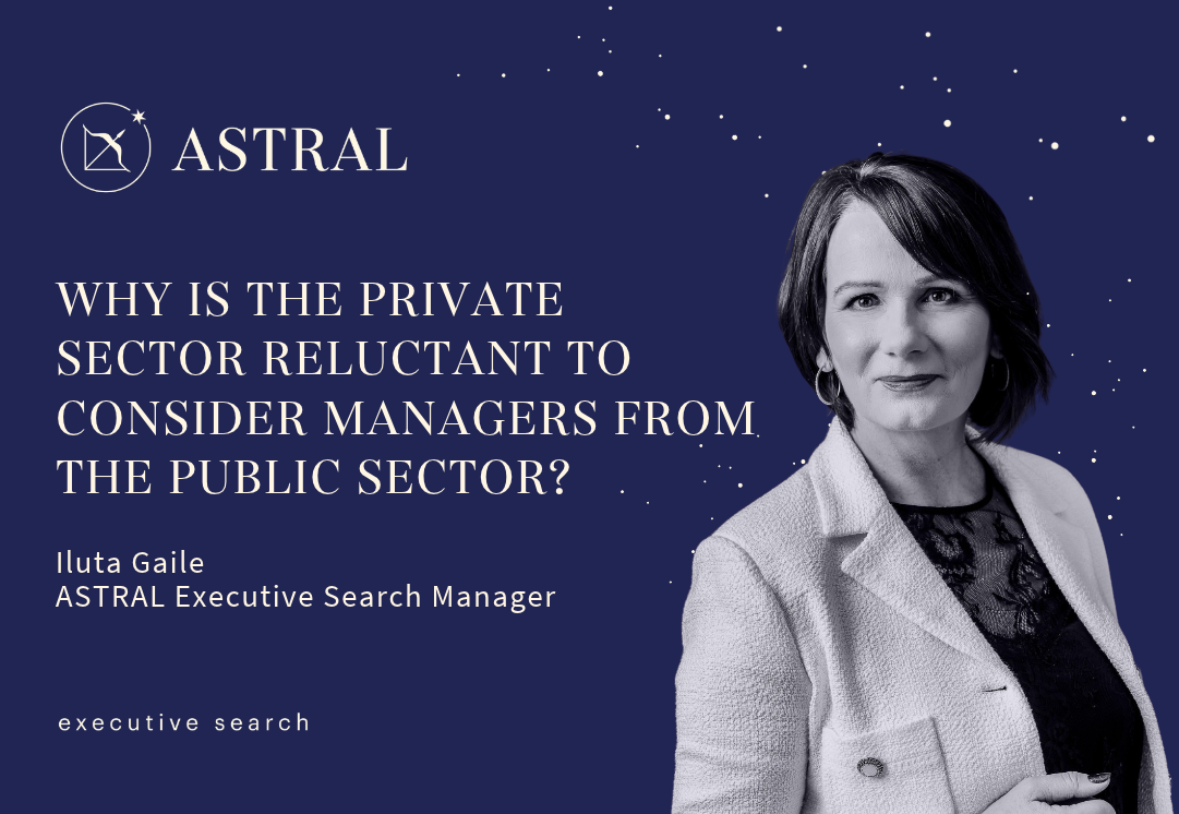 Why is the private sector reluctant to consider managers from the public sector?